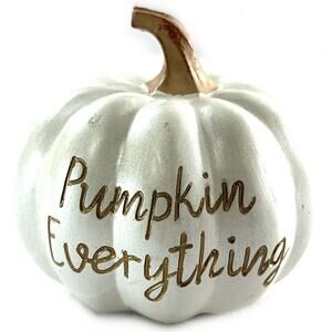 Pumpkin Everything White Harvest Pumpkin Table Decor 4" Fall Decor